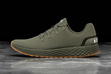 Men's Nobull Army Gum Ripstop Running Shoes Olive | SG H1984A